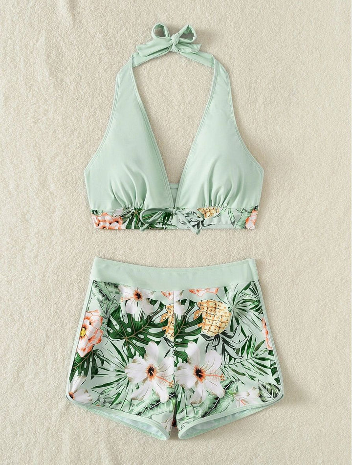 Damen Sportliches Bikiniset mit floralem Design Echo Archiv