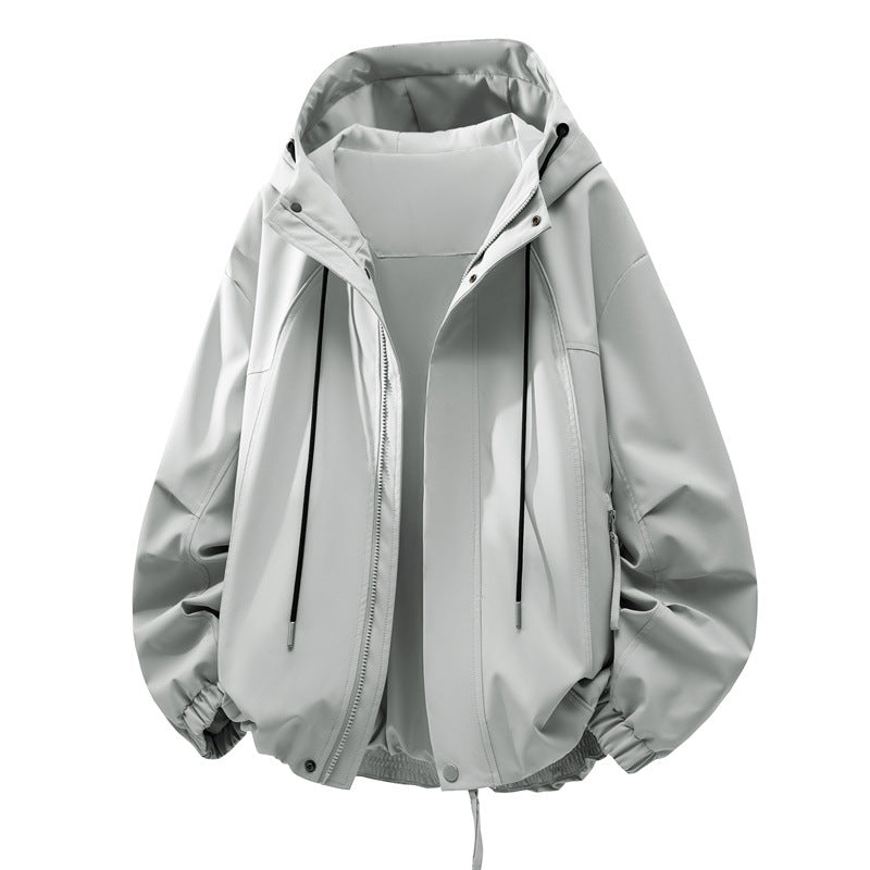 Unisex Oversize Regen- und Windjacke mit Kapuze, wasserabweisender Funktionsmembran Echoarchiv