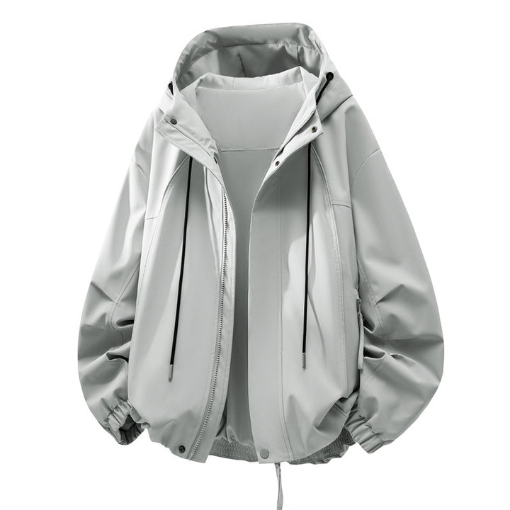 Unisex Oversize Regen- und Windjacke mit Kapuze, wasserabweisender Funktionsmembran Echoarchiv