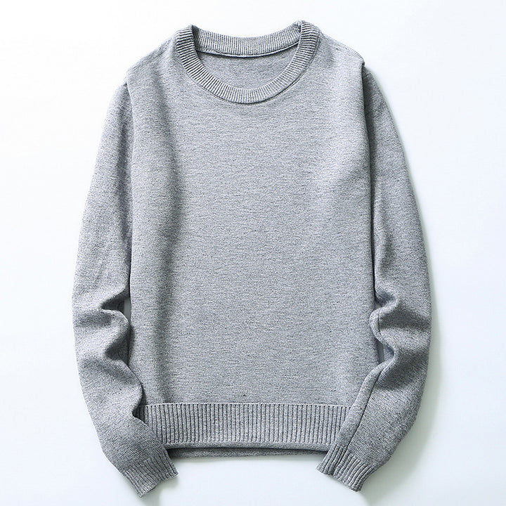 Herren fein gestrickter Pullover aus hochwertiger Baumwolle mit Rundhalsausschnitt Echoarchiv