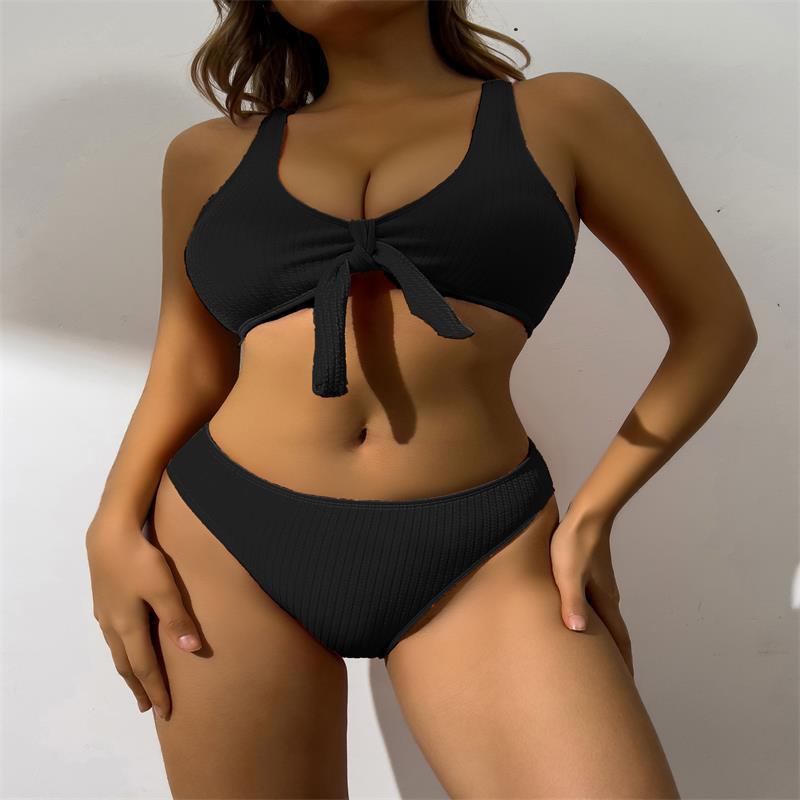 Damen Badeanzug im stilvollen Crop-Top Design mit Knotendetail Echo Archiv