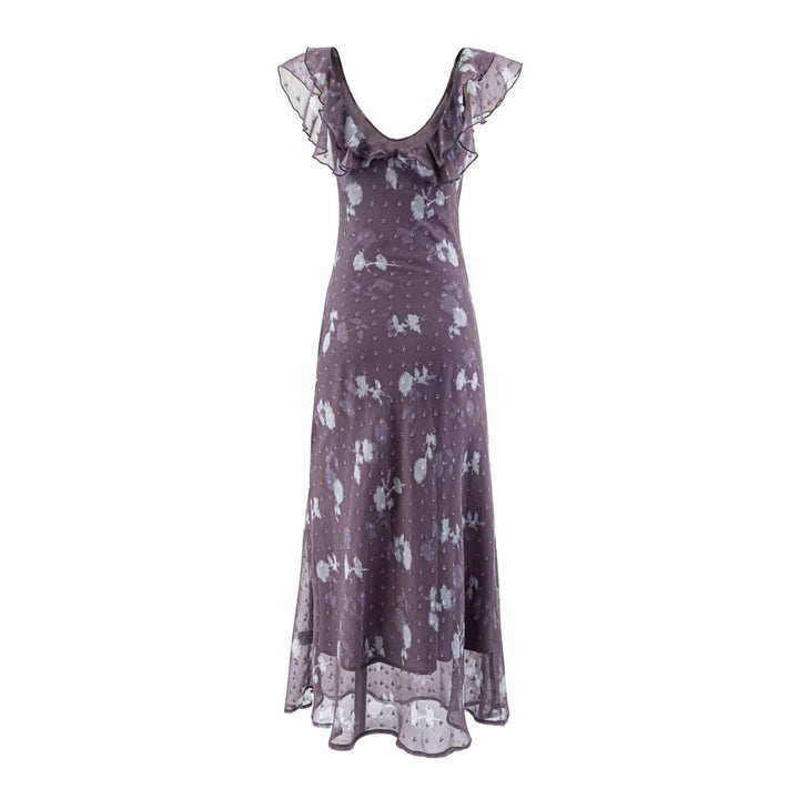 Damen Maxikleid mit romantischem Rüschensaum und floralem Design Echo Archiv