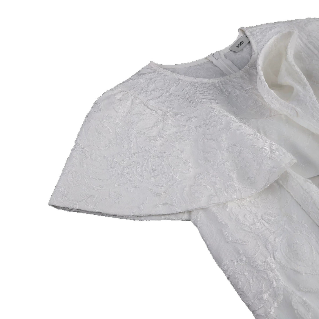 Damen festliches Kleid mit kunstvollem Blumendekor und wunderschöner Drapierung – Élara