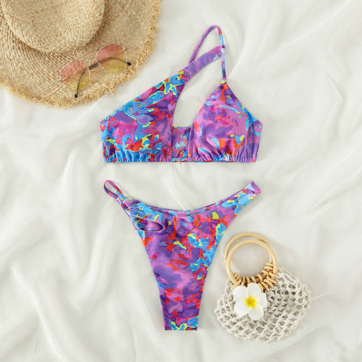 Damen Cut-Out Bikini-Set mit asymmetrischem Design und verstellbaren Trägern Echo Archiv