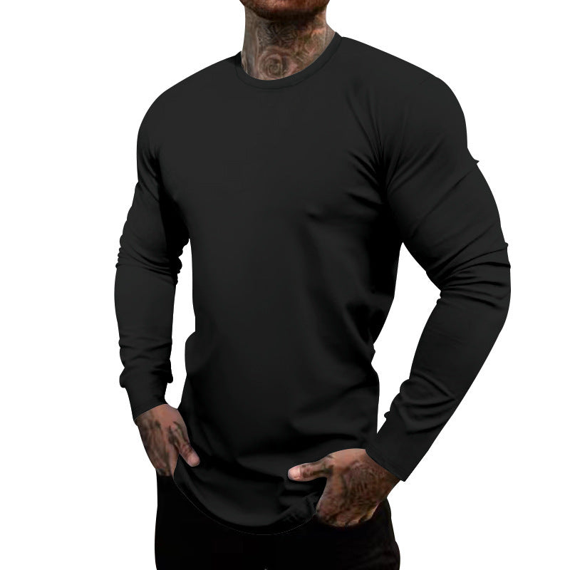 Herren langärmliges T-Shirt aus Baumwollmischung mit elastischem Schnitt und feuchtigkeitstransportierender Technologie Echoarchiv