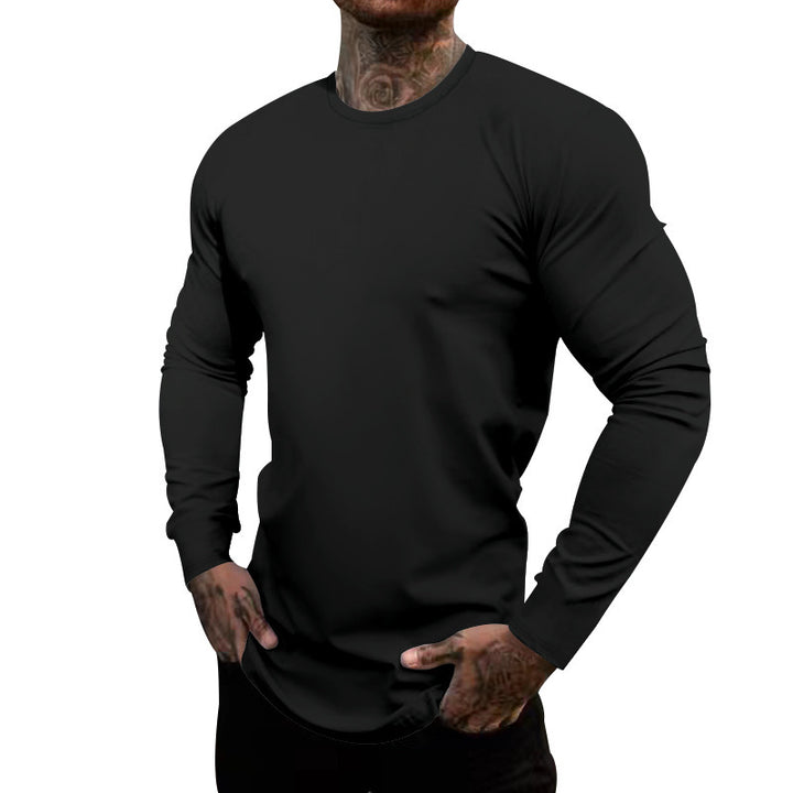 Herren langärmliges T-Shirt aus Baumwollmischung mit elastischem Schnitt und feuchtigkeitstransportierender Technologie Echoarchiv