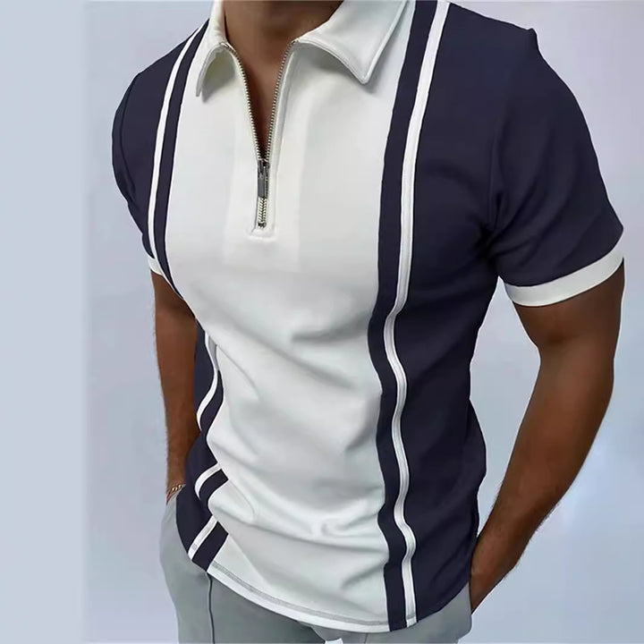 Herren Poloshirt mit modischem Reißverschluss und sportlichem Design Echoarchiv