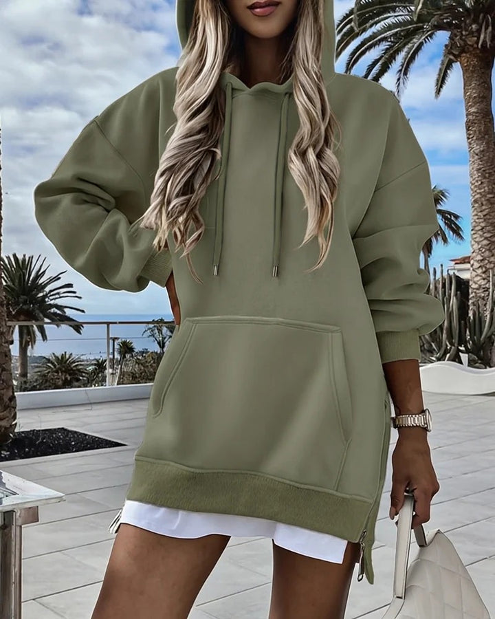 Damen Lässiger Hoodie mit seitlichem Reißverschluss Echo Archiv
