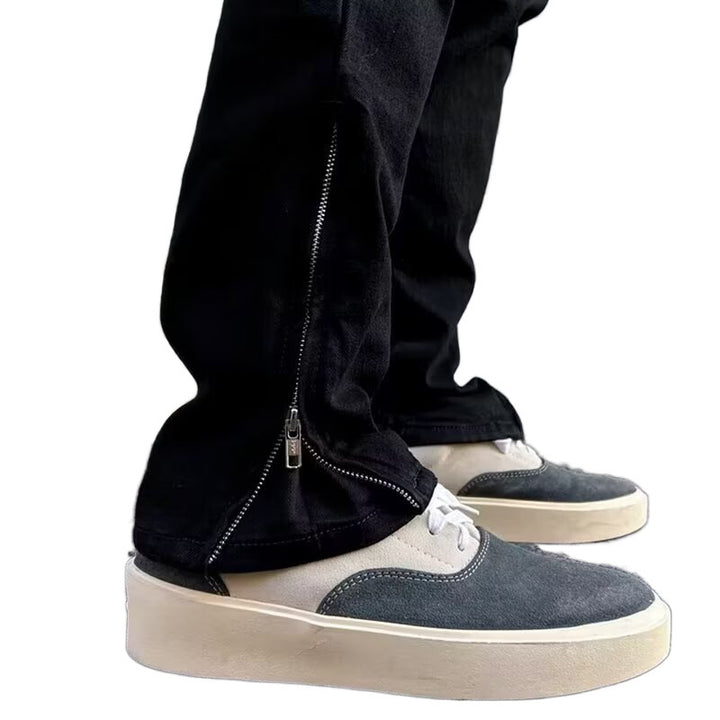 Herren Slim-Fit Zip-Ankle-Hose mit seitlichem Reißverschluss-Detail Echoarchiv