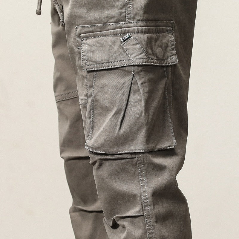 Herren Utility-Cargo-Jogginghose mit Tunnelzug, Multifunktionstaschen und elastischen Bündchen Echoarchiv