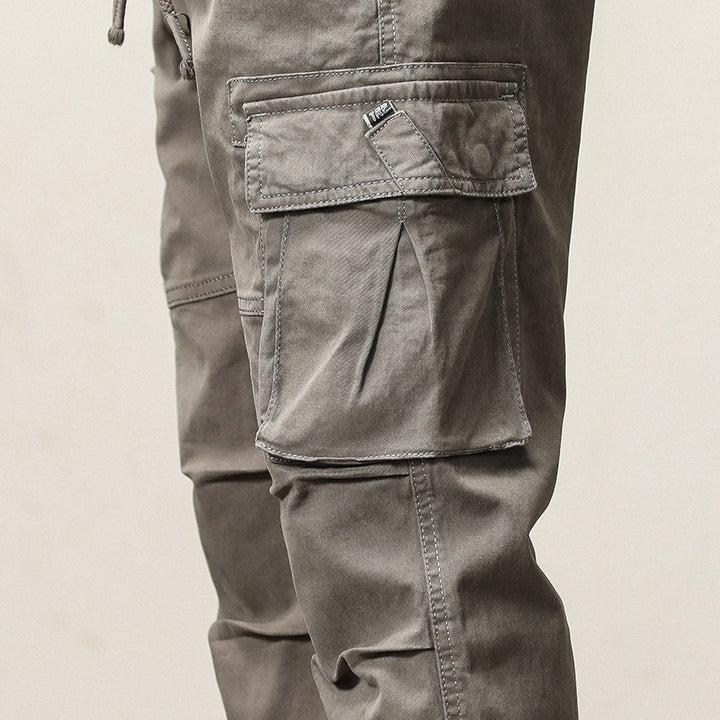 Herren Utility-Cargo-Jogginghose mit Tunnelzug, Multifunktionstaschen und elastischen Bündchen Echoarchiv