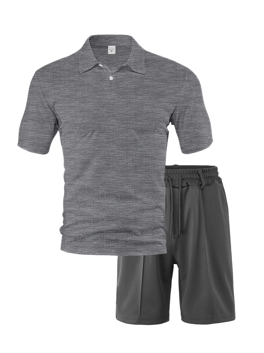 Herren Sportliches Polo- und Shorts-Set mit atmungsaktivem Material und elastischem Bund Echoarchiv