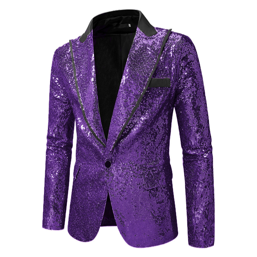 Herren Glitzernder Smokingblazer aus hochwertigem Satin Echoarchiv