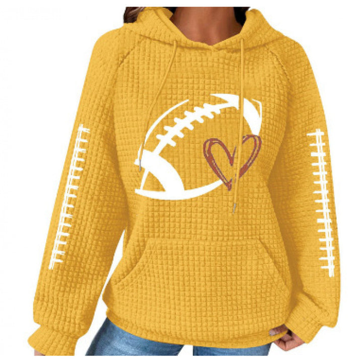 Damen Bequemer Kapuzenpullover mit Herzmotiv Echoarchiv
