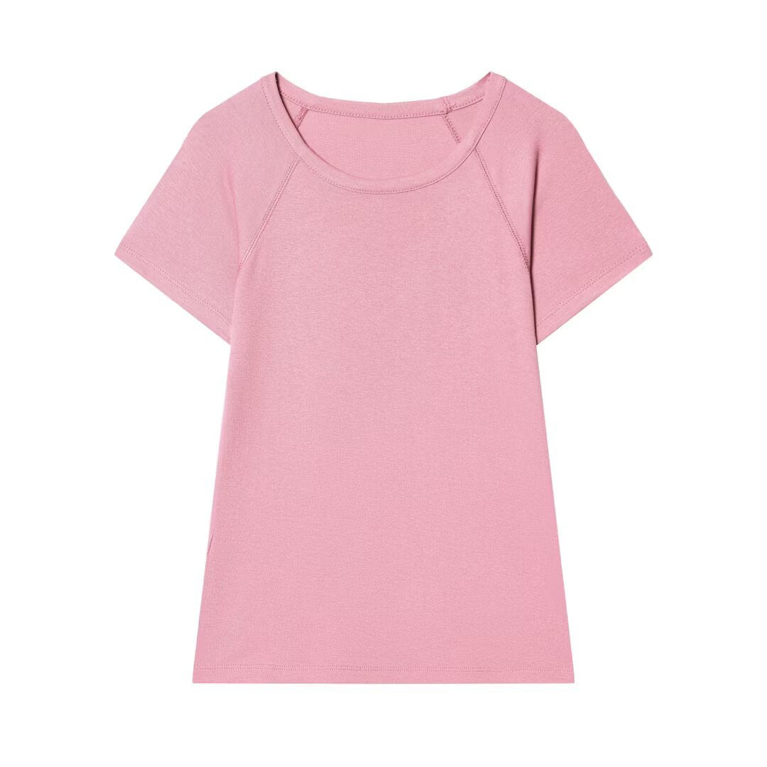Damen Casual T-Shirt mit rundem Halsausschnitt und bequemen Raglanärmeln Echo Archiv