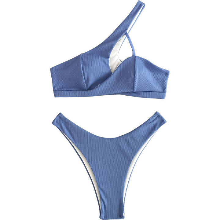 Damen stilvoller asymmetrischer Bikini mit raffinierter Wickeloptik Echo Archiv
