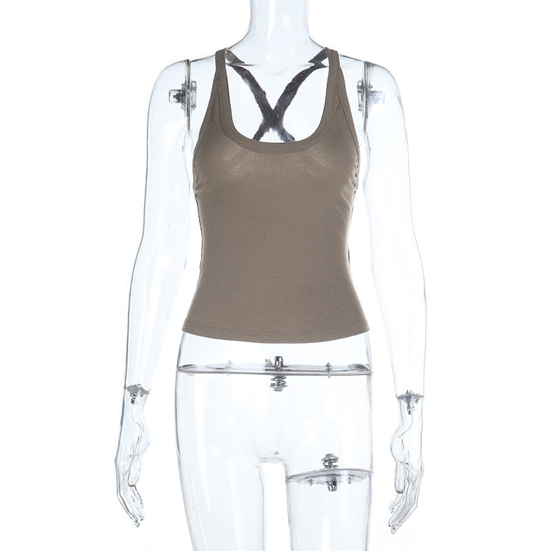 Damen Sportliches Racerback-Top Echo Archiv