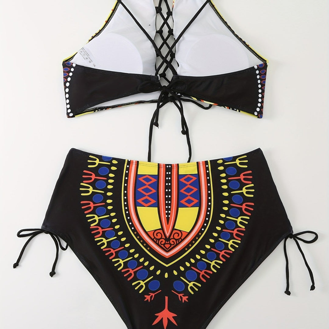 Damen Hochwertiger Bikini mit raffiniertem Schnürdesign Echo Archiv