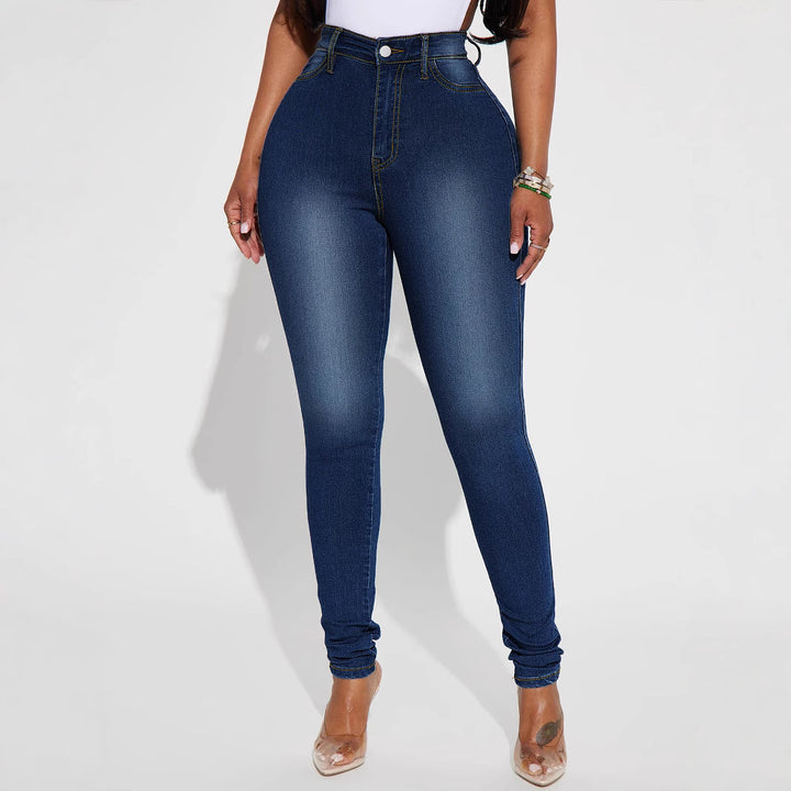 Damen High-Waist Skinny-Jeans mit formendem Stretch und schmalem Bein Echo Archiv
