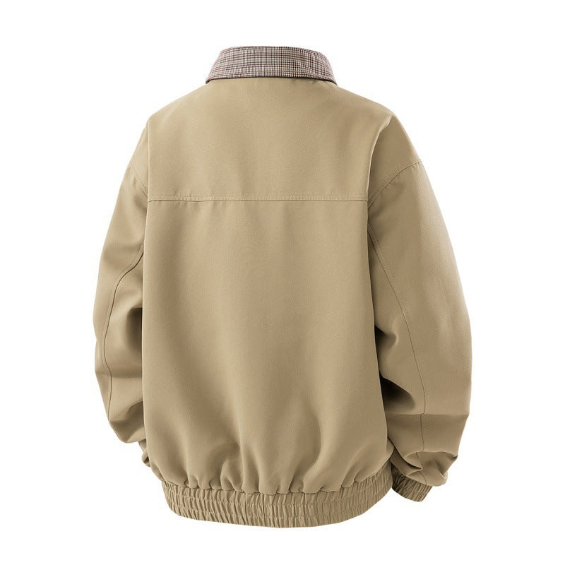 Herren Modische Übergangsjacke mit Karokragen Echo Archiv