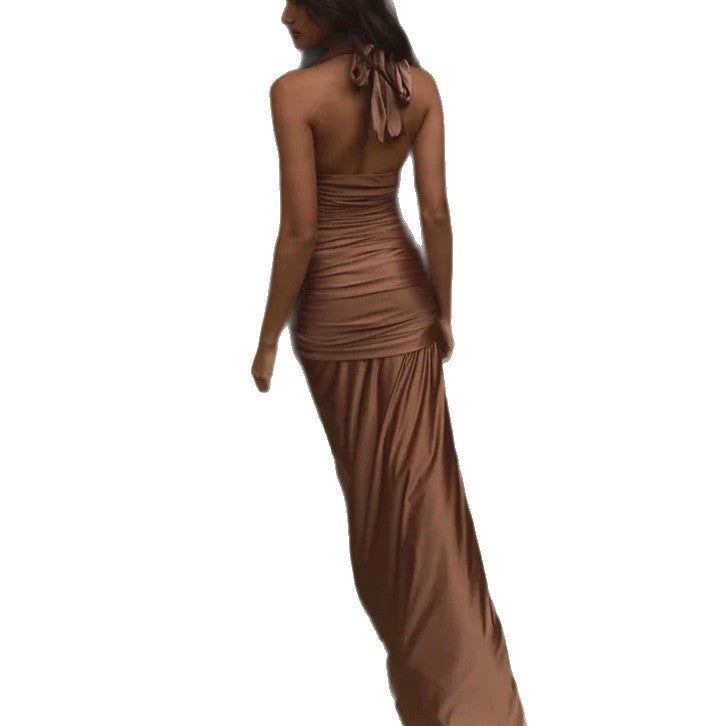 Damen Elegantes Wickelkleid mit tiefem V-Ausschnitt und figurformender Raffung Echo Archiv