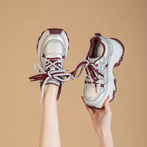 Damen Trendige Chunky Sneakers mit doppelter Dämpfung und atmungsaktivem Mesh-Obermaterial Echo Archiv