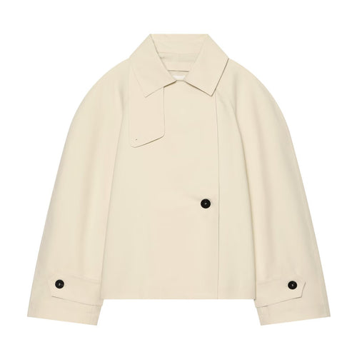 Damen Kurz‑Blouson im Boxy‑Schnitt mit weitem Revers und Manschettenknopf‑Details Echo Archiv