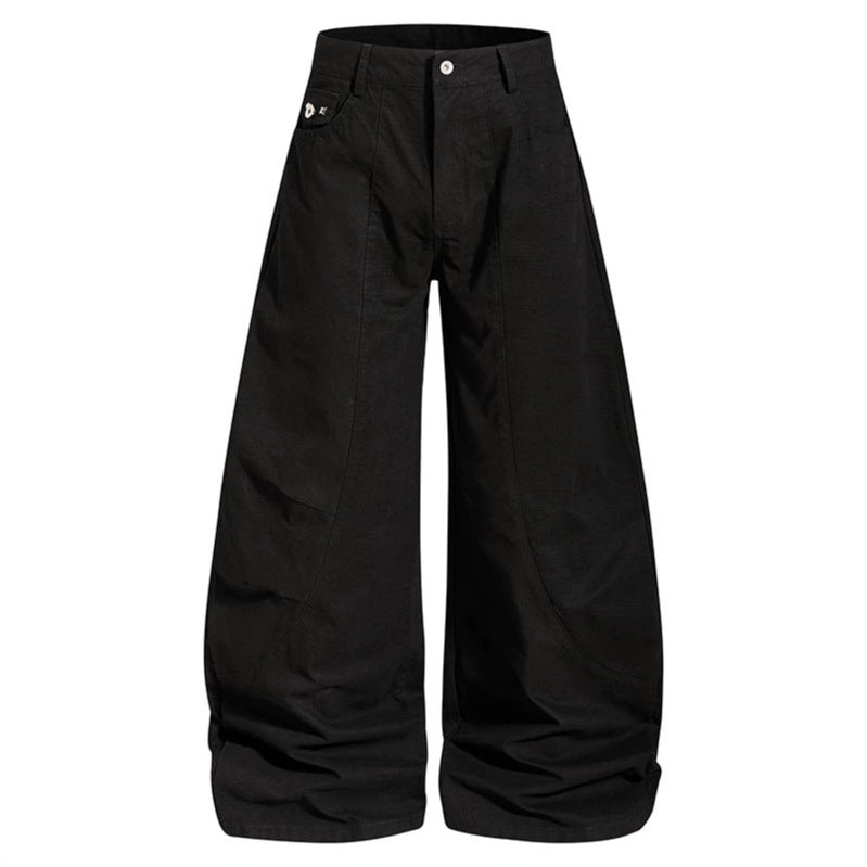 Damen Weite Culotte‑Hose mit hohem Bund, Taschen‑Details und markanten Teilungsnähten Echoarchiv