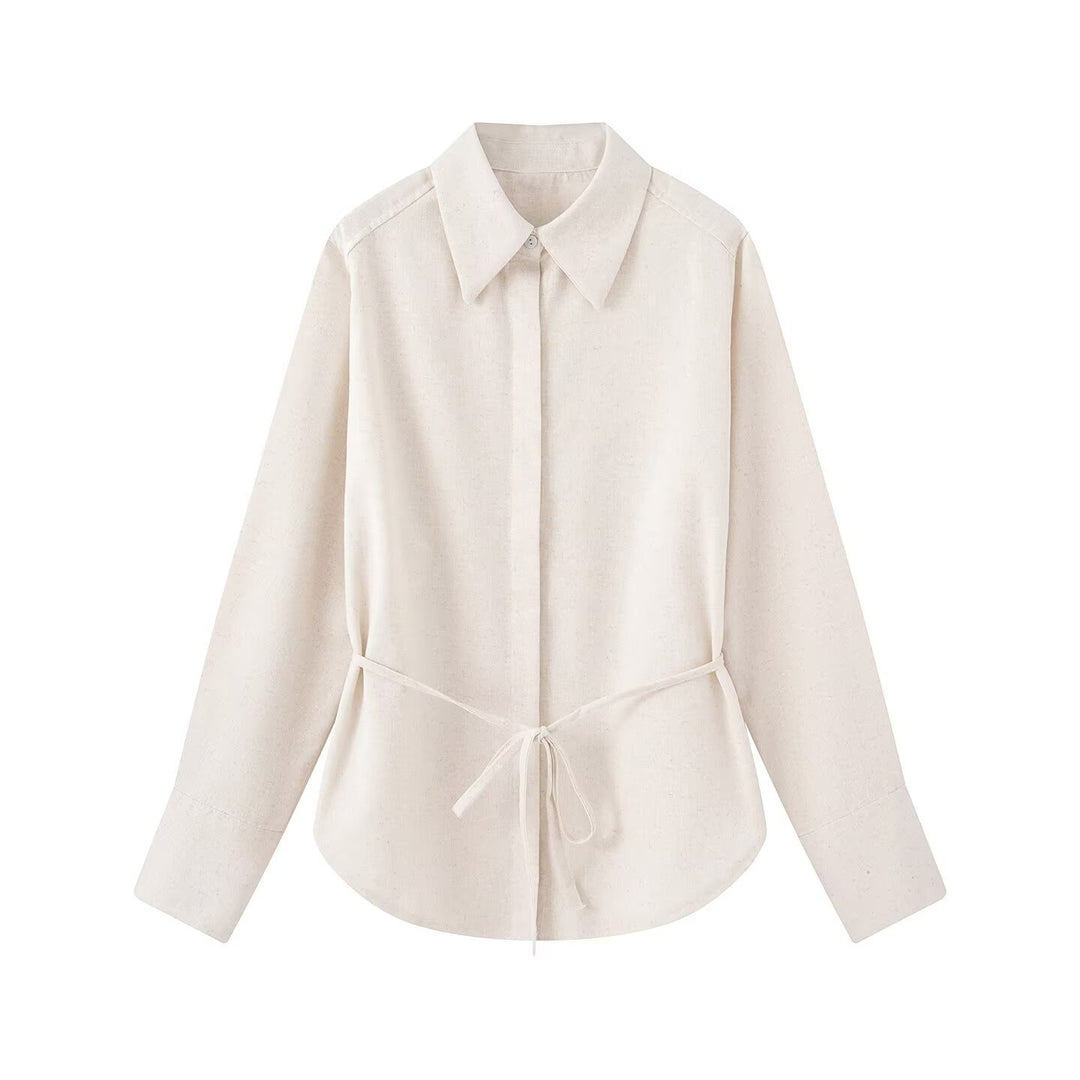 Damen Zweiteiliges Hemd- und Culotte-Set mit Taillenband und weitem Bein Echo Archiv