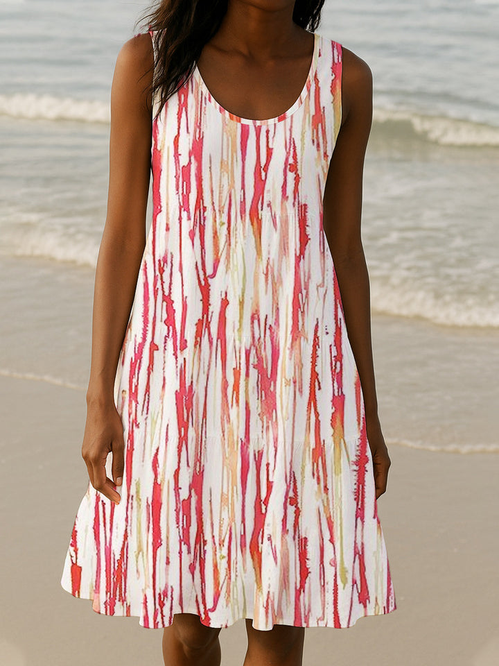 Damen Sommerliches A-Linien Kleid mit einzigartigem Ombre-Design Echo Archiv