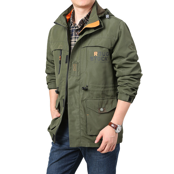 Herren Funktionsjacke mit verstellbarem Kapuzendesign Echo Archiv