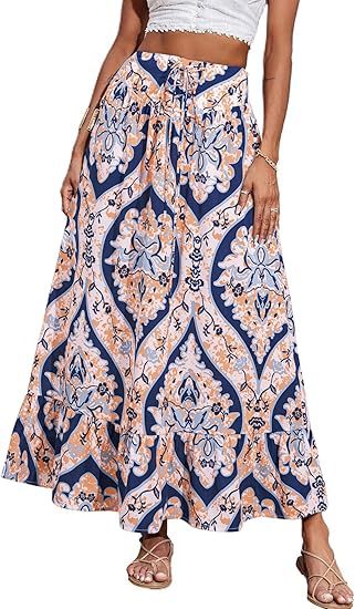 Damen Jumpsuit mit floralem Druck und elastischer Taillierung Echo Archiv