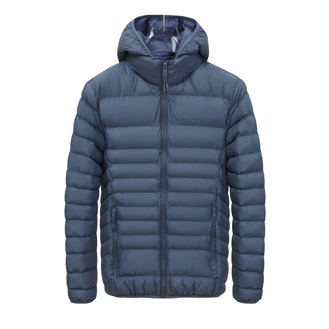 Herren Leichte gesteppte Kapuzen‑Steppjacke mit hohem Kragen, Thermofutter & Reißverschluss Echoarchiv