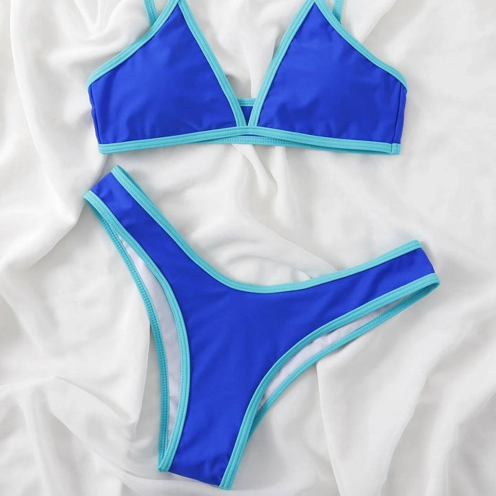 Damen Triangel-Bikini mit kontrastierenden Details Echo Archiv