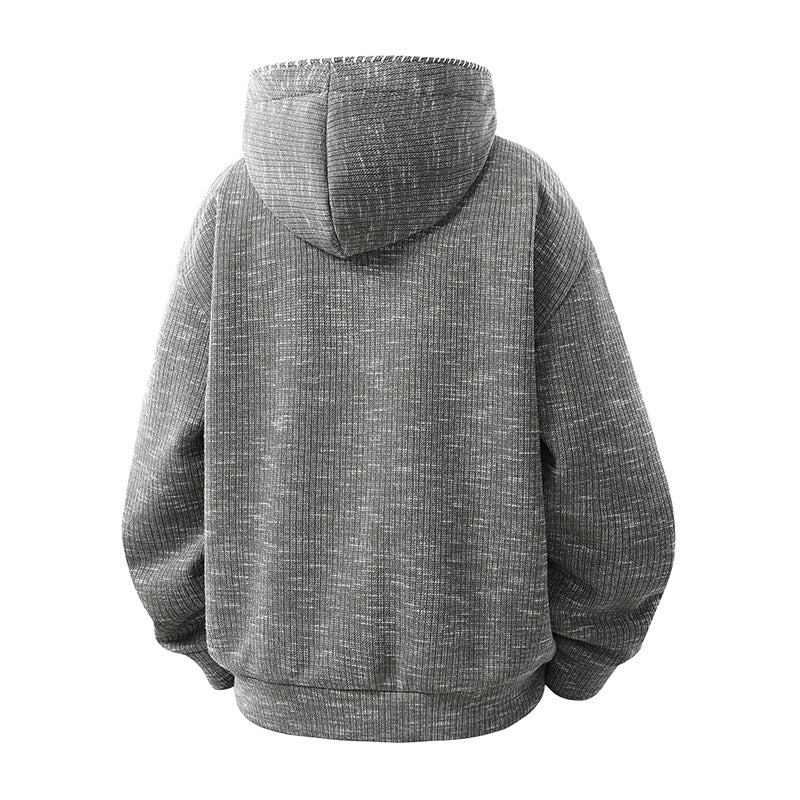Herren Gepolsterte Strickoptik‑Kapuzenjacke mit Thermofutter und Zwei‑Wege‑Reißverschluss Echo Archiv