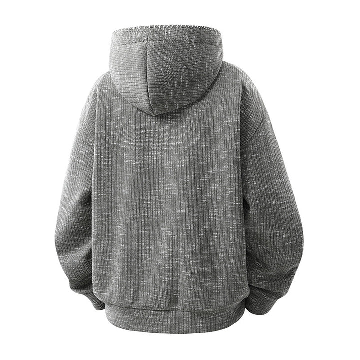 Herren Gepolsterte Strickoptik‑Kapuzenjacke mit Thermofutter und Zwei‑Wege‑Reißverschluss Echo Archiv