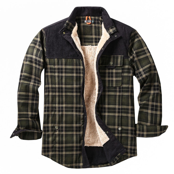 Herren Lässige Flanelljacke mit Teddyfutter Echo Archiv