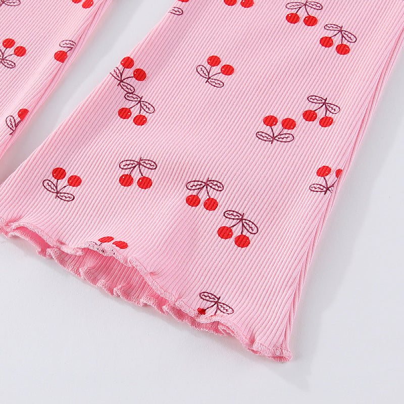 Mädchen Leggings mit fröhlichem Kirschmotiv Echo Archiv