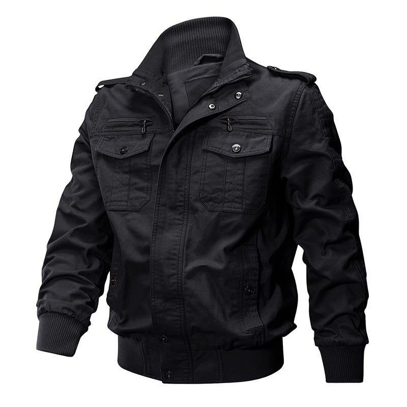 Herren nan robuste Field-Bomberjacke mit Reißverschluss, Schulterklappen und mehreren funktionalen Taschen Echo Archiv