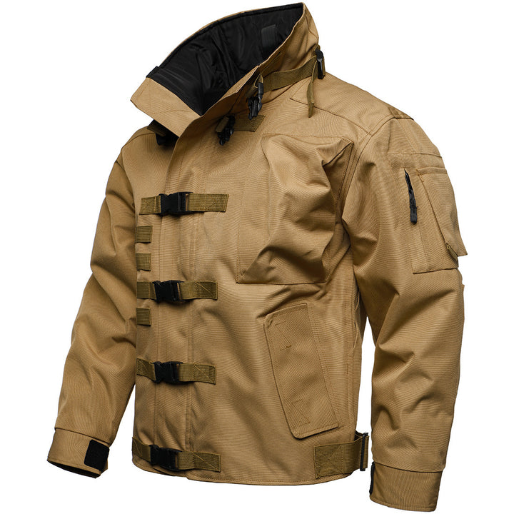 Herren Taktische Feldjacke mit modularen Steckverschlüssen und verstaubarer Kapuze Echo Archiv