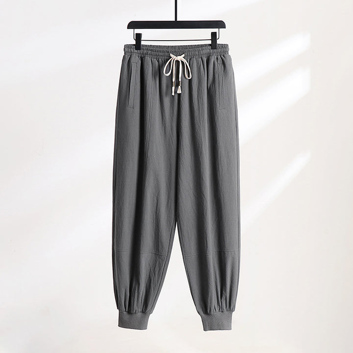 Herren Leichte Baumwoll-Jogginghose mit Kordelzug, Elastischem Bündchen und praktischen Taschen Echoarchiv