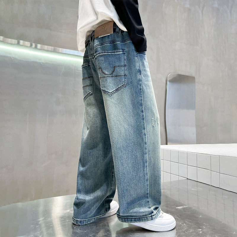 Unisex weite Denim-Hose mit lässigem Schnitt Echo Archiv