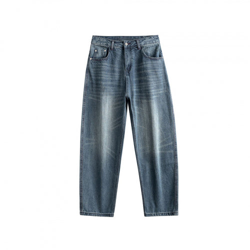Herren Locker geschnittene Jeans mit hohem Bund und Used-Fade Echo Archiv