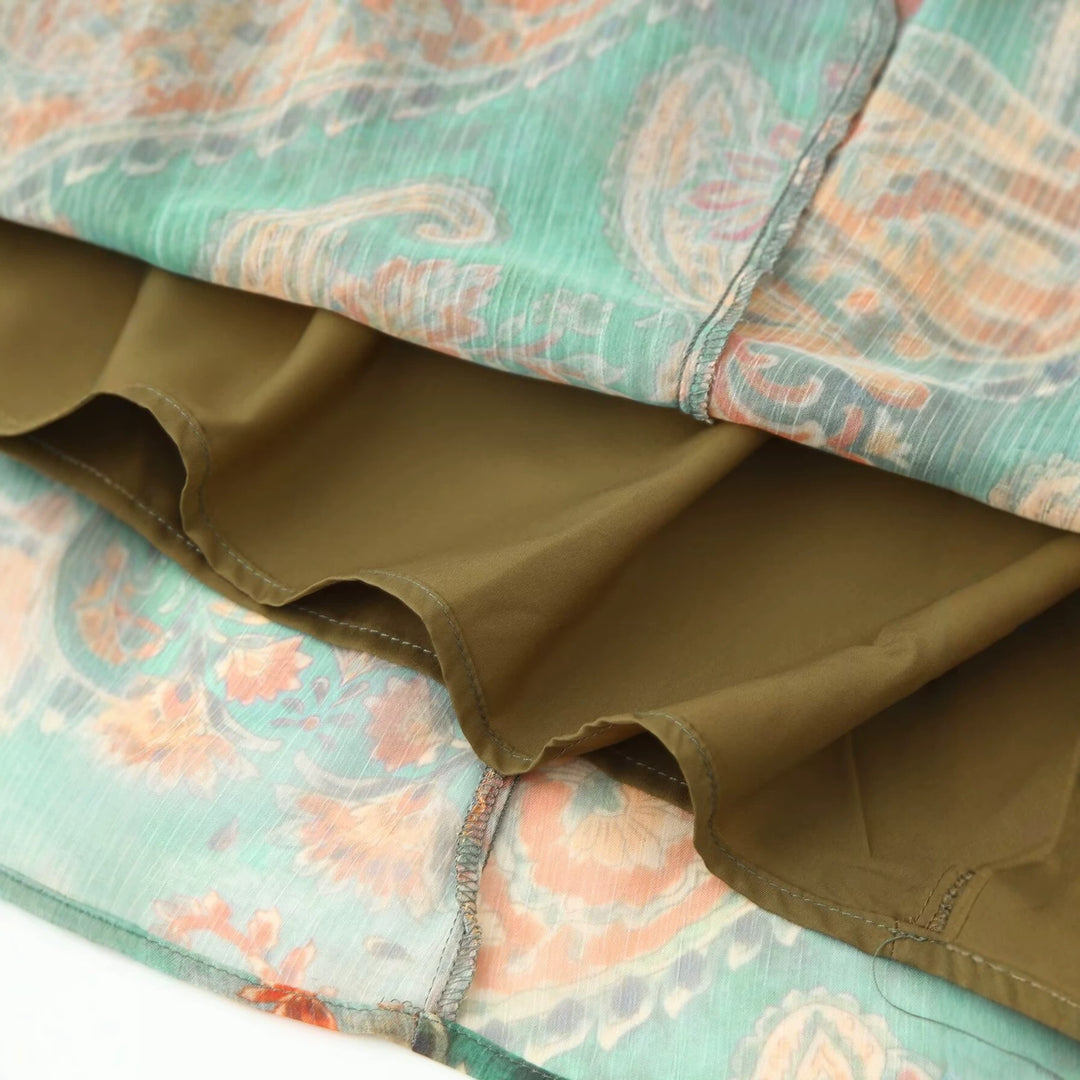 Damen Maxirock im eleganten Paisley-Muster mit elastischem Bund Echo Archiv