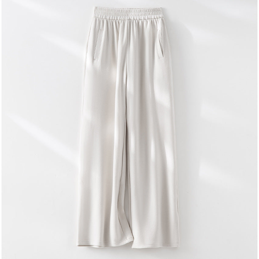 Damen weite Lounge-Hose mit elastischem Bund und Eingrifftaschen Echoarchiv