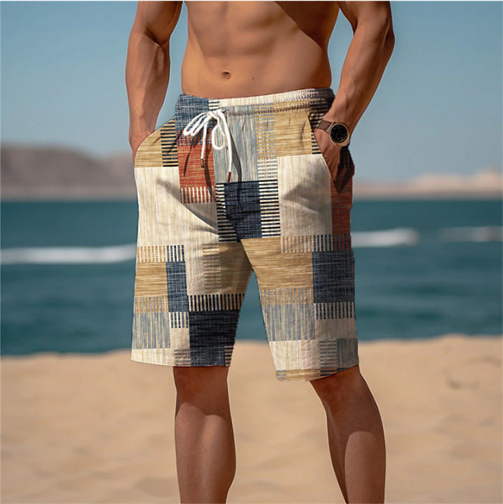 Herren stylische Bade-Shorts mit modernem Graphikmuster Echoarchiv