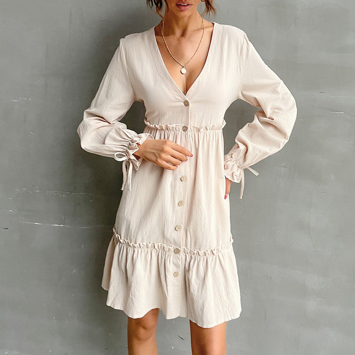 Damen Verspieltes Hemdblusenkleid mit Rüschendetails Echo Archiv