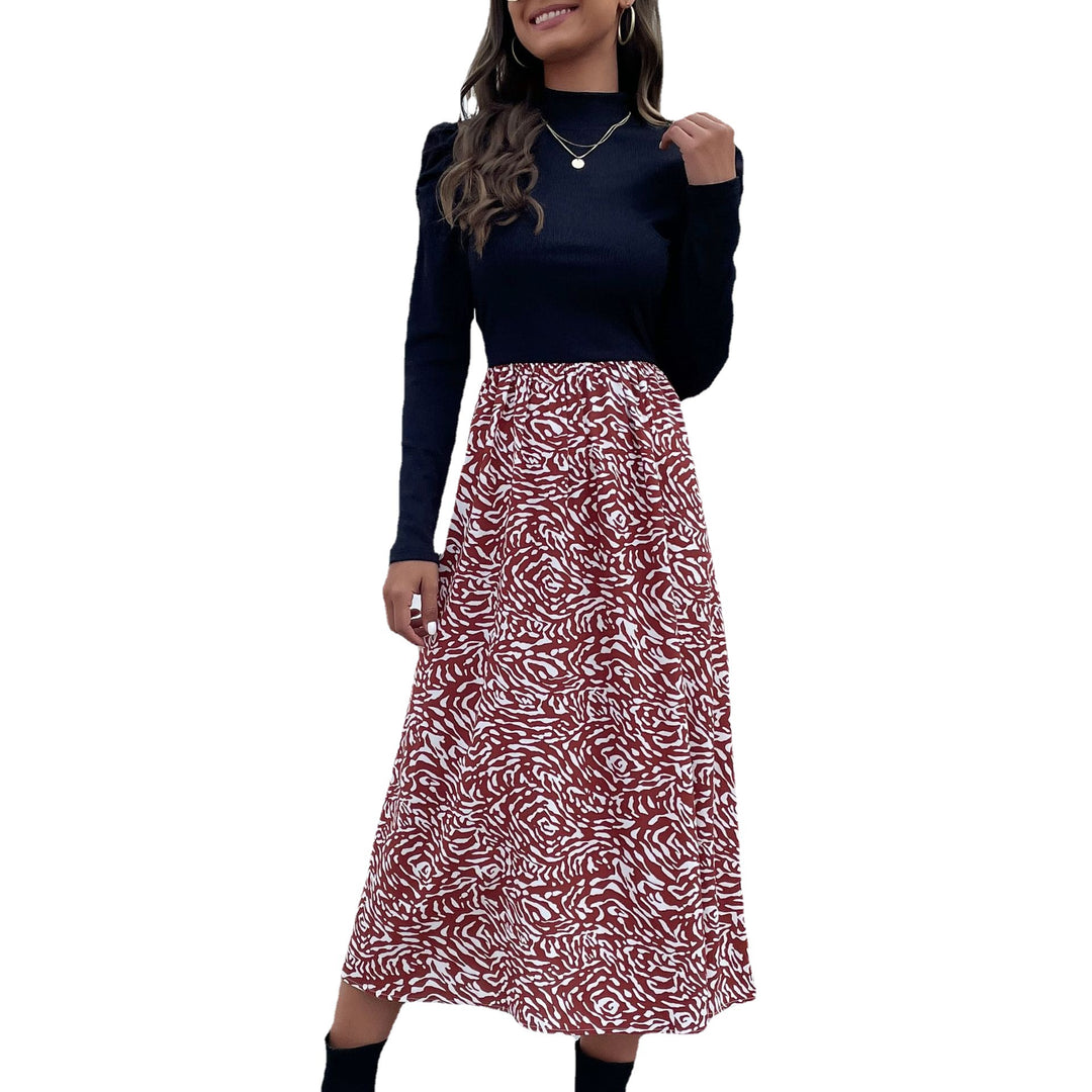 Damen Elegante und verspielte Maxi-Rock mit floralem Muster Echo Archiv