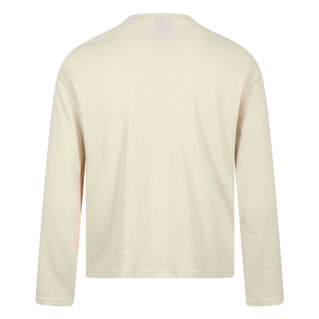 Unisex Relaxed‑Fit Langarmshirt mit floraler Illustrationsgrafik und geripptem Rundhals Echoarchiv