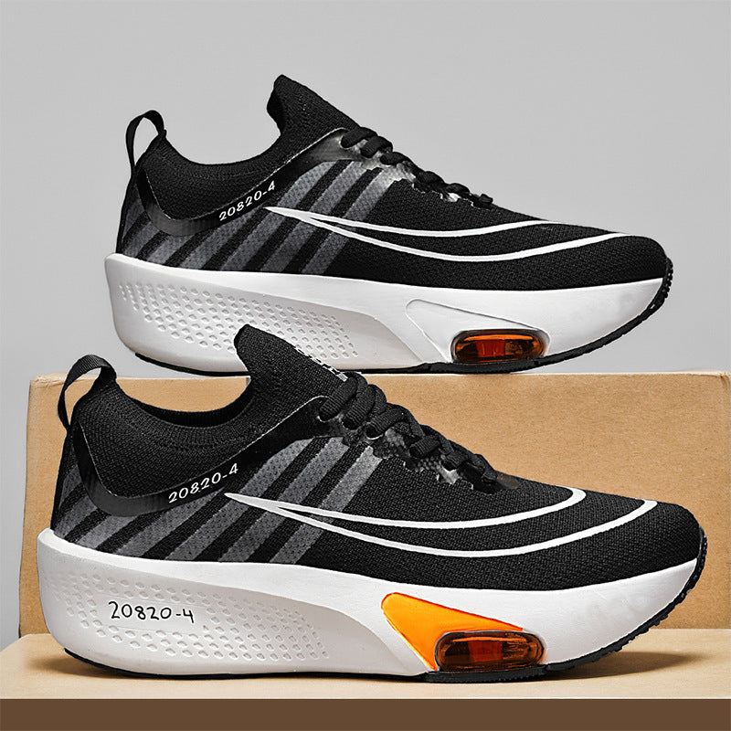 Unisex Plateau-Rennschuh mit integrierter Luftdämpfung und sockenähnlichem Strickschaft – Tavélo